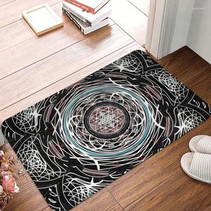 Carpets India Mandala Bath Mat Sri Yantra Traditionnel Hindi Sacré Géométrie Portant de cuisine Tapis d'entrée Tapis Hom