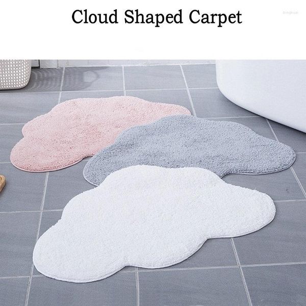Tapis INS nuage forme tufting tapis doux en peluche chambre salon tapis décor à la maison anti-dérapant absorbant tapis de bain paillasson