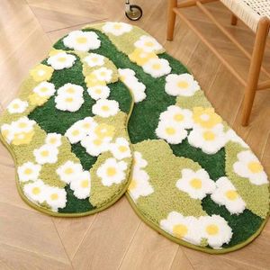 Tapijten ins groene mos en bloem zacht slaapkamer tapijt schattig kinderbed kleed Kinderen niet-slip baby speelmatige mat woonkamer matten