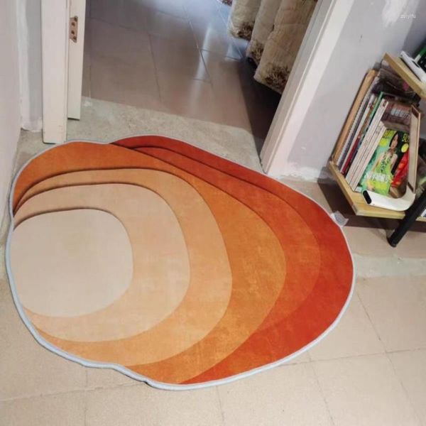 Alfombras INS Alfombra de piso geométrica moderna Sin cabello Cuidado fácil Alfombra de área impresa decorativa para el hogar en forma especial OFERTA