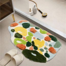 Carpets Ins Style Alien en peluche moquette Moss Flower Home Entrente Entrance Mat à coucher chambre à coucher de chambre à coucher de chambre à coucher