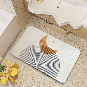 Alfombras estilo INS, alfombrilla de baño para baño, antideslizante, para sala de exposición, absorbente, suave y esponjosa, alfombrillas para puerta con estrellas solares, alfombras para sala de estar