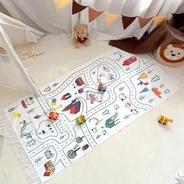 Carpets Instagram Nordic Road Carf Game Mat Car Tout Toy Enfant's Propography Floor