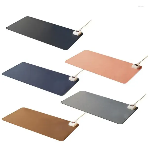 Tapis chauffants intelligents, coussin chauffant électrique, tapis chauffant en cuir PU, avec arrêt automatique de 3 heures, pour ordinateurs portables et ordinateurs portables