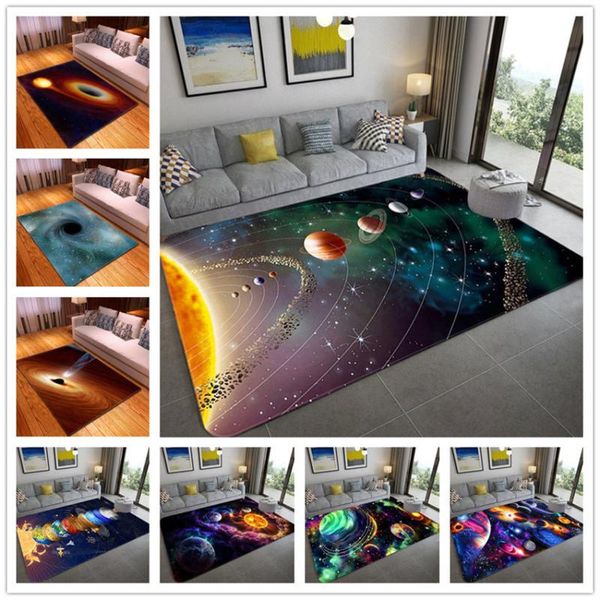 Tapis interstellaire chambre tapis doux cuisine flanelle pour salon maison tapis de bain décor de noël tapis étoilé tapis