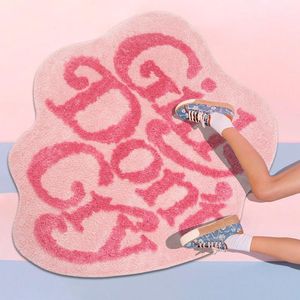 Alfombras Irregular Girls Dont Cry Alfombra para dormitorio Alfombra de noche Shaggy Faux Wool Sala de estar Alfombras Boys Lie Alfombras Floor Mat