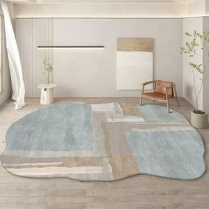Tapijten onregelmatige ronde woonkamer tapijt geen vouw pluizige pluche modern home decor slaapkamer tapijt antislip vloermatten voor kinderen