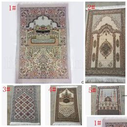 Tapijten Islamitische moslimgebedsmat Salat Musallah Tape Tapis Tapijt Tapete Banheiro Bidden 70x110cm RRB10932 Drop levering Huis Garde Dhlms