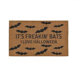 Carpets It's Freakin'Bats I Love Halloween Decorations Bienvenue Outdoor Partyorat Entrance en caoutchouc non glissée Mat de porte de la saison de Noël