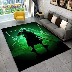 Alfombras de Anime japonés de una pieza, alfombra grande para sala de estar, dormitorio, sofá, felpudo, decoración de cocina, alfombrilla antideslizante para niños