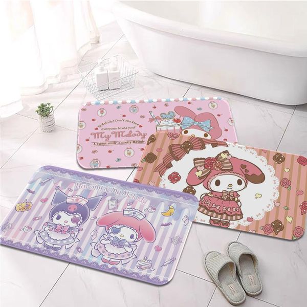 Tapis Japonais Dessin Animé Kawaii Imprimé Flanelle Tapis De Sol Salle De Bains Décor Tapis Antidérapant Pour Salon Cuisine Bienvenue Paillasson TapisTapis