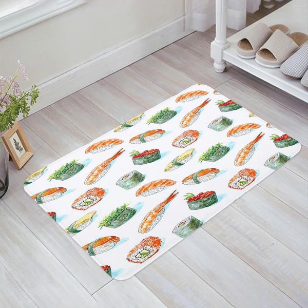 Tapis Japonais Sushi Chambre Tapis De Sol Accueil Entrée Paillasson Cuisine Salle De Bain Porte Décoration Tapis Salon Anti-dérapant Tapis De Pied