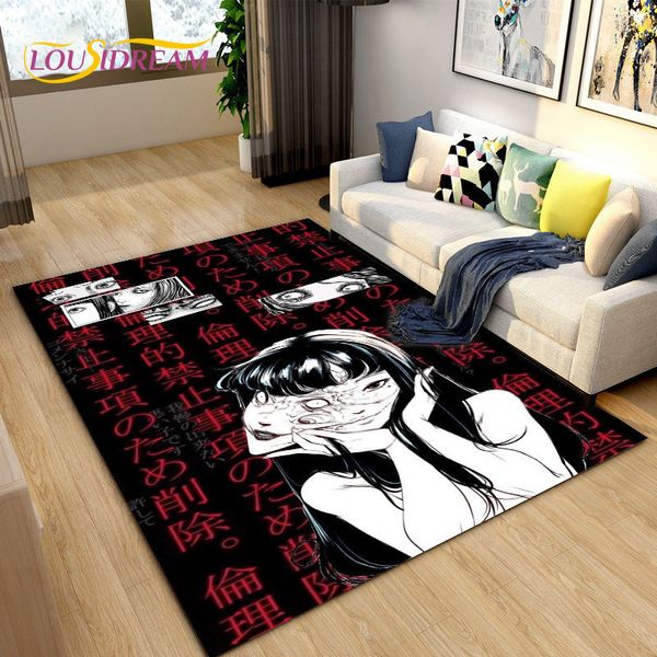 Tapis Junji Ito Tomie Kawakami tapis de zone fantôme grand tapis pour salon chambre canapé paillasson décoration enfant tapis de sol antidérapant 230830