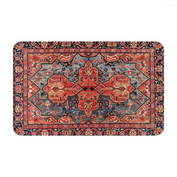 Alfombras Kashan Poshti central persa alfombra impresión felpudo alfombra alfombra antideslizante pie baño baño balcón salón agua a prueba de aceite