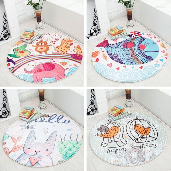 Tapis enfants éléphant tapis ronds et pour bébé maison salon grande chambre salon couloir cuisine enfants porte sol tapis de bain