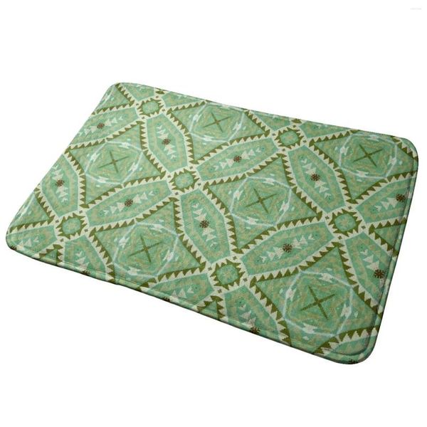 Alfombras de alfombra kilim impresión de diseño de patrón persa de puertas de entrada de entrada gris verde