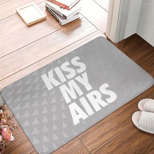 Alfombras Kiss My Airs Sneaker Head Hype Felpudo Alfombra Alfombra Mat Footpad Poliéster Antideslizante Arena Raspado Front Room Pasillo Cocina