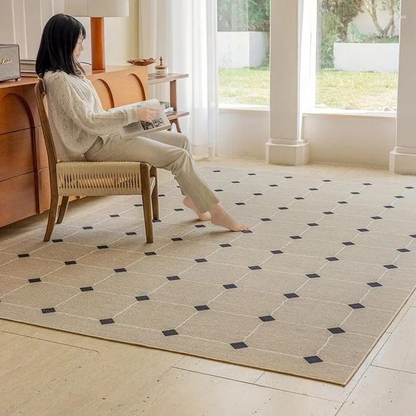 Tapis cuisine salle de bain tapis de sol imperméable chambre carré créatif luxe esthétique Design Tapete Cozinha accessoires