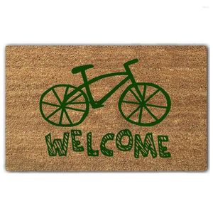 Tapis Tapis de sol de cuisine Tapis de sol antidérapant Vélo Bienvenue Design Paillasson pour porte d'entrée Tapis de tapis d'intérieur avant drôle