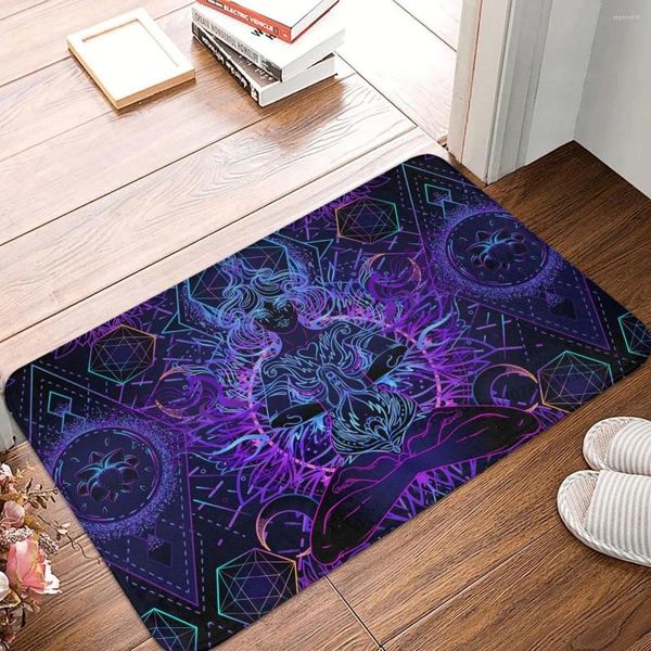 Tapis Cuisine Tapis Antidérapant Inde Mandala Zen Bouddha Chambre Tapis Bienvenue Paillasson Tapis De Décoration De Sol