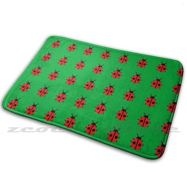 Carpets Ladybird tapis tapis non glissant d'eau absorbant le tapis de porte bluesnakes rouges beaux cadeaux verts pour les cadeaux pour la nature bug