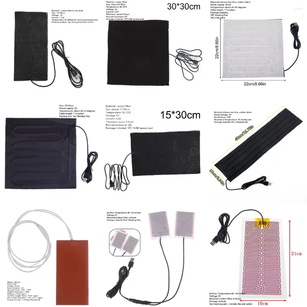 Tapis gros 30 x 30 cm USB USB Fibre chaud en fibre chauffée Veste-manteau veste