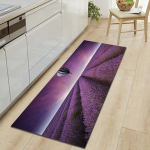Tapijten lavendel bloem zee lucht ballon patroon bedrukt rechthoekige vilt tapijten slaapkamer kleed alle keuken en woningdecoraties vloermatcarpets