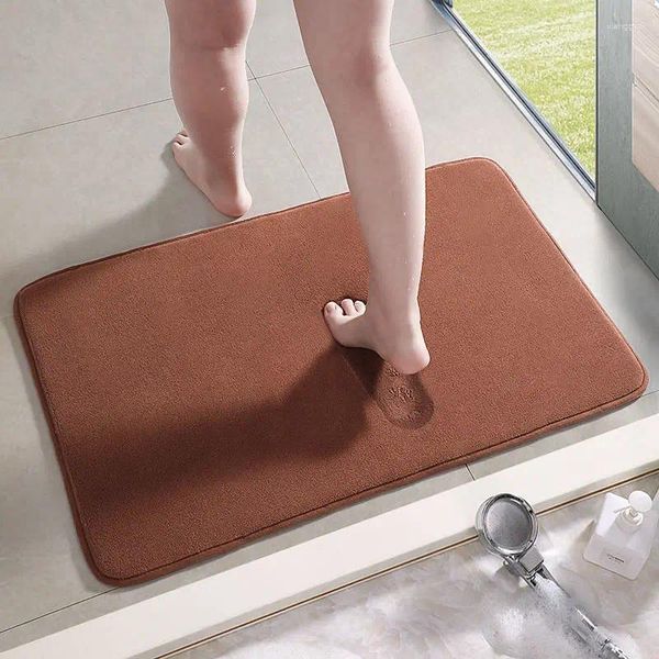 Tapis Lellen Tapis de bain absorbant Tapis de douche antidérapant Tapis de salle de bain Tapis en mousse à mémoire Tapis de sol doux Super rapide Séchage