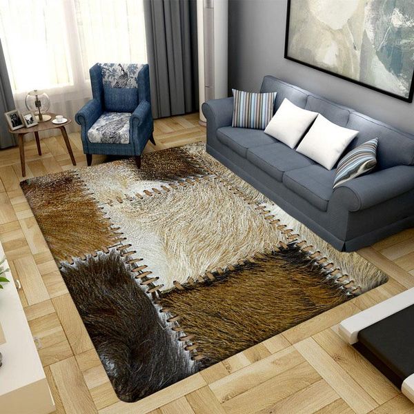 Alfombras de franela con estampado 3D de tigre y leopardo para decoración de sala de estar y dormitorio, alfombra suave para el suelo de la cabecera del hogar, alfombras para el área de juegos
