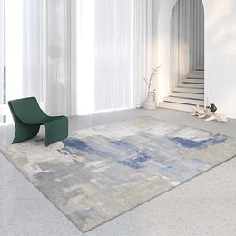 Tapis De Luxe Léger 160x230cm Tapis Salon Bleu Abstrait Alfombra Dormitorio Moderne Canapé Table Tapis De Sol Nordic Tapis Épais