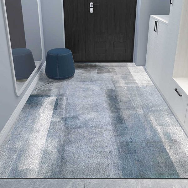 Tapis Tapis de cuisine en PVC abstrait de luxe léger tapis imperméable et résistant à l'huile salon chambre tapis de chevet salle de bain tapis antidérapant W0413