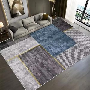 Tapijten lichte luxe voor woonkamer eenvoudige geometrie decor tapijt moderne huis slaapkamer tapijt sofa zijde zachte vloermat tapis salon