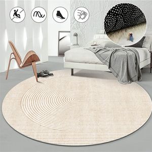 Tapis léger luxe rond tapis abstrait chambre décor tapis commode ordinateur chaise antidérapant salon tapis maison par doux épais 230923