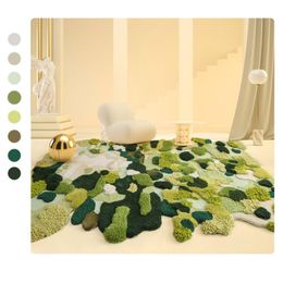 Alfombras Little Forest Hecho a mano Área 3D Alfombra Nórdica Tamaño grande Alfombra de noche Decoración verde Habitación para niños Alfombras de piso