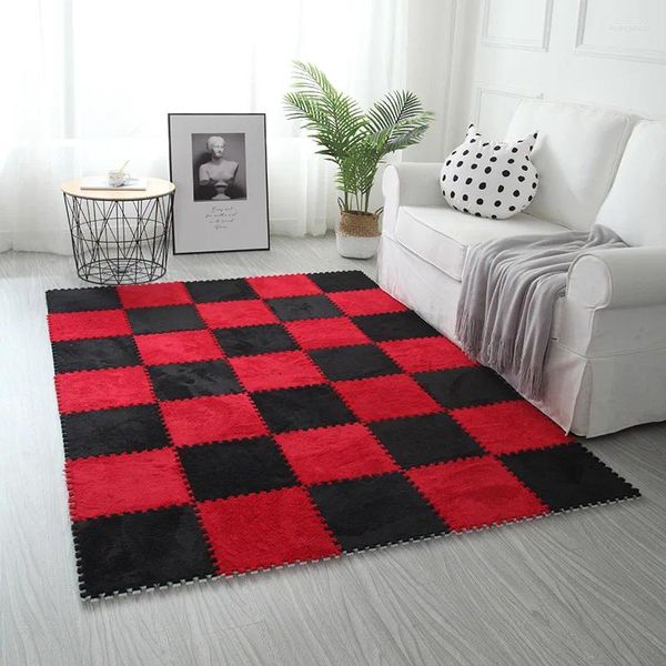 Alfombras sala de estar dormitorio alfombra alfombra estera moderna costura minimalista sofá cojín seguridad sin deslizamiento de productos de decoración para el hogar
