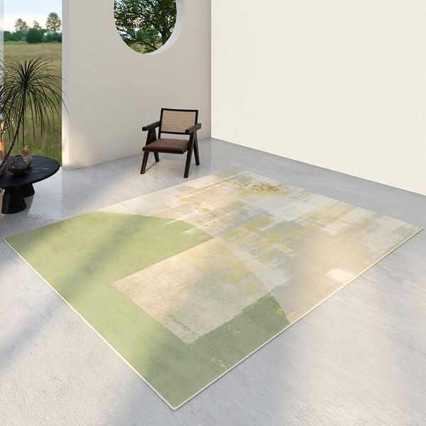 Alfombras para sala de estar, dormitorio, luz verde, lujo, hogar, japonés, moderno, abstracto, estudio, mesita de noche, alfombrillas para mesa de café