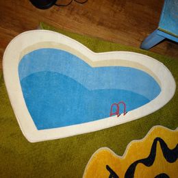 Tapis Salon Tapis Dessin Animé Coeur De Pêche Piscine Enfants Chambre Tapis Décoration De La Maison Mignon Couloir En Peluche Tapis De Porte 231207