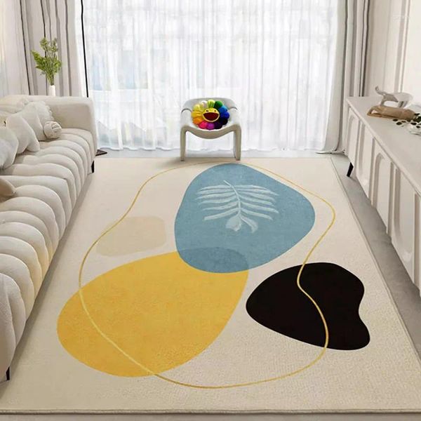 Carpets Living Room Mat tapis tapis étanche Tapis de tapis carré imprimable irrégulier conception douce conception de grande baptise de style européen