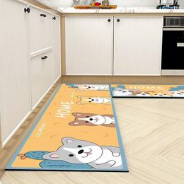 Tapis longs tapis de sol de cuisine Kawaii paillasson d'entrée pour salle de bain chambre décor dessin animé couloir tapis anti-dérapant Alfombra