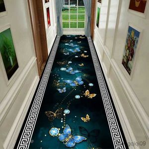 Tapis long tapis d'escalier moderne nordique maison hôtel allée coureur tapis couloir couloir tapis pour salon anti-dérapant cuisine tapis R230720