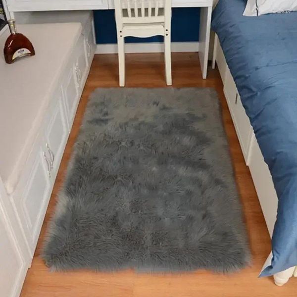 Tapis longs en peluche vivant en laine en laine canapé canapé-cindre de la baie de la baie de chambre à thé.