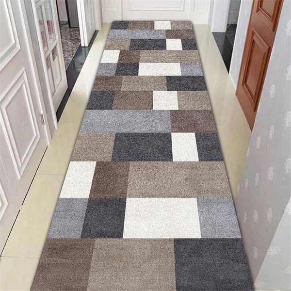 Alfombras Alfombra de escalera larga Nordic Home Dormitorio Pasillo Pasillo Alfombra Geométrica Pasillo Alfombra de piso Alfombras de ventana de noche CarpetCarpets