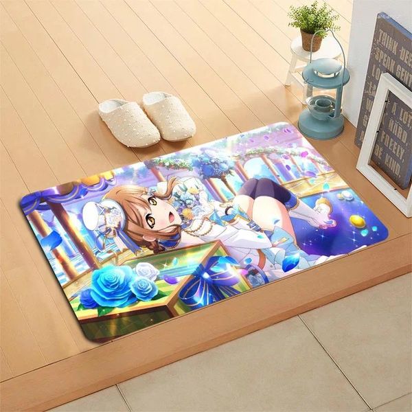 ¡Las alfombras aman en vivo!¡¡Luz solar!!Anime Pequero Machista de casas Hecho Hecho en la alfombra antideslizante Sala de estar/Baño del pasillo Regalo de Navidad 0629