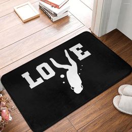 Tapijten Love Sport Under Pressure Scuba Dive Diver Duiken antislip deurmat tapijt woonkamer keukenmat buiten binnen decoratief