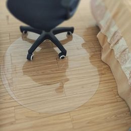 Tapijten lovrtravel transparante houten vloerbescherming mat PVC tapijt computer stoel matten beschermers plastic zacht ronde vloerkleed 287D