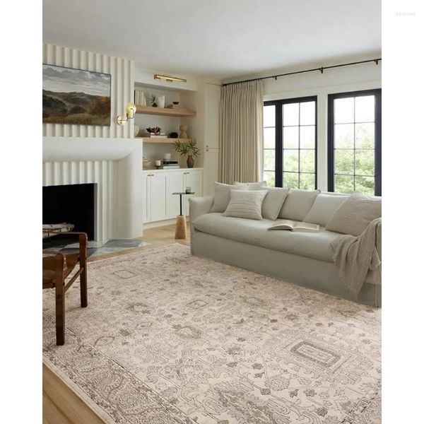 Tapis à poils bas, décoration de salon, tissé, durable, sans perte, facile à nettoyer, doux, 0,25 