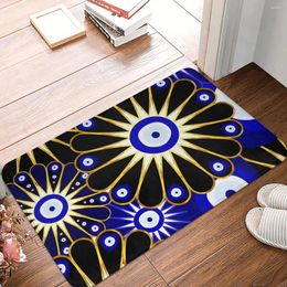Tapijten Lucky Garden Mandala Evil Eye antislip deurmat tapijt woonkamer slaapkamer mat gebed flanel decoratief