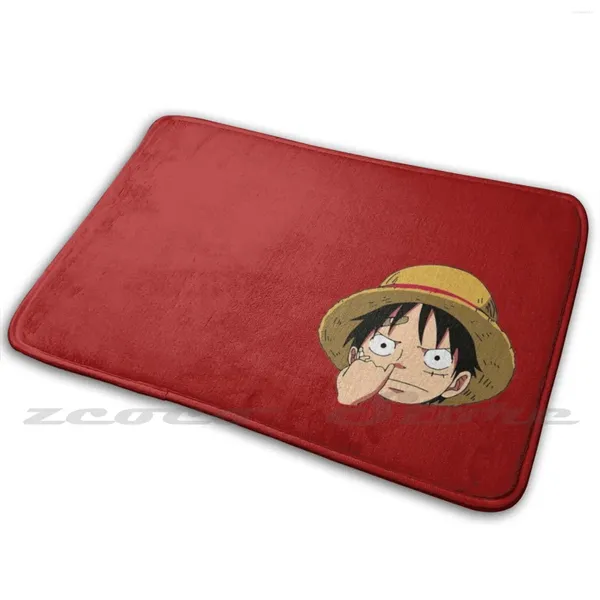 Carpets Lufffy Hat tapis tapis non glissant l'eau absorbant le tapis de porte Luffy Anime Manga Logo anniversaire Wano Hydro Funny Kuni Chopper Robin