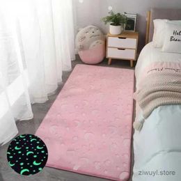 Carpets Tapis lumineux Salon moderne du tapis grand tapis en peluche pour chambre à coucher pour chambre à coucher pour la baie fenêtre Coussin d'épaississement du tapis d'impression