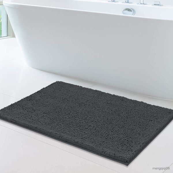 Tapis Tapis de salle de bain de luxe avec tapis de bain en microfibre super absorbant Tapis en peluche antidérapant pour tapis de douche Paillasson de toilette R230802